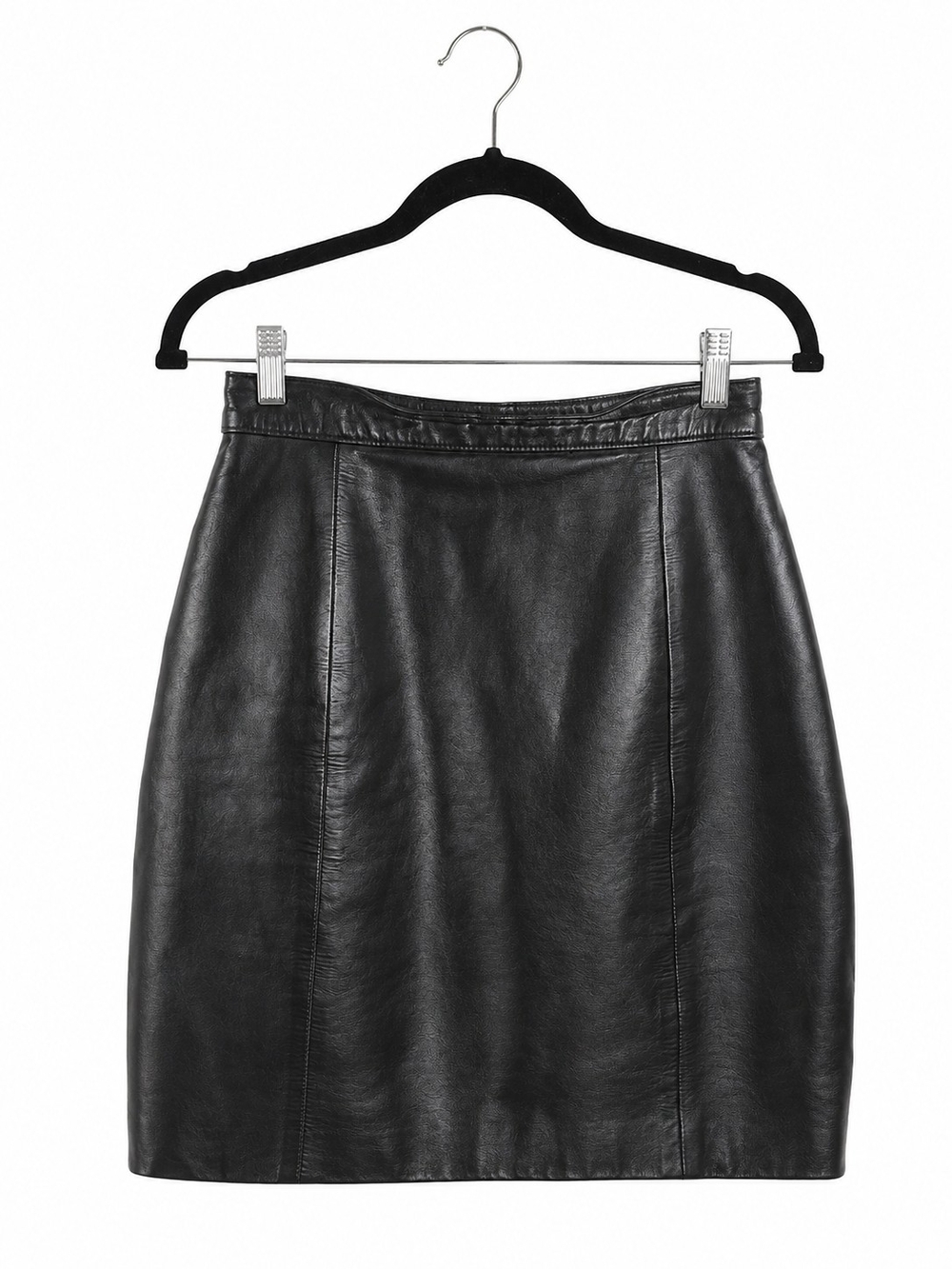 Vintage Wilson Black Genuine Leather Skirt